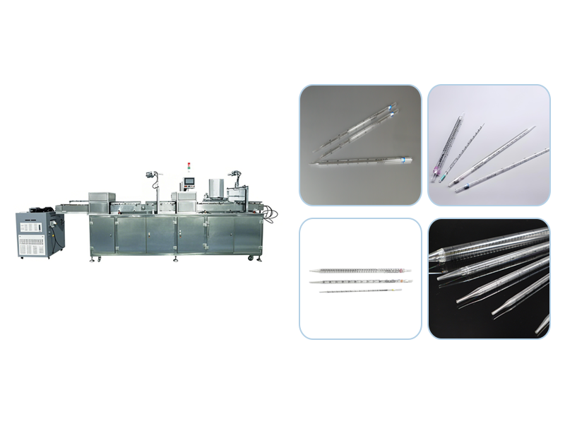 Pipette two-color automatic screen printing machine manufacturer start-up test product real shot