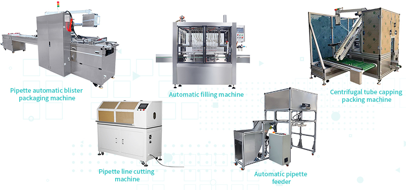 Serum pipettes, PS tubes,, swabs automatic blister packing machine