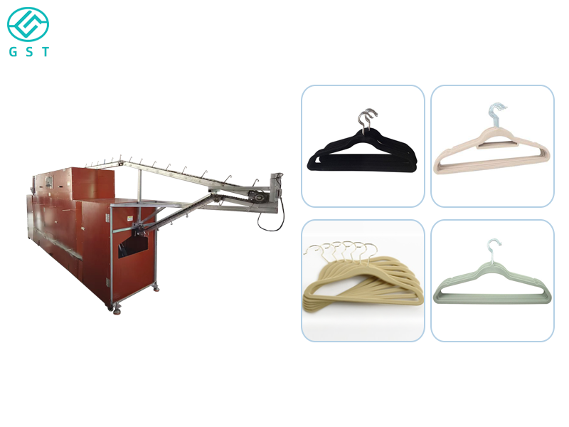 Automatic flocking production line for hangers Fully automat