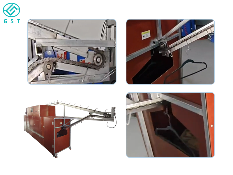Automatic flocking production line for hangers Fully automatic flocking processing equipment for hangers