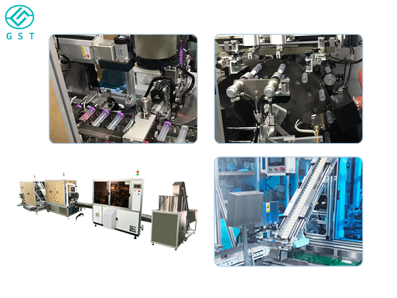 Centrifuge Tube Automatic Production Line: Fully Automatic Loading, Silk Screen Printing, and Capping Integrated Equipment | GST Smart Manufacturing Solutions