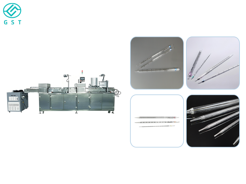 Automatic two-color screen printer for pipettes | Curved surface printing equipment for laboratory consumables | High-precision automated screen printing system