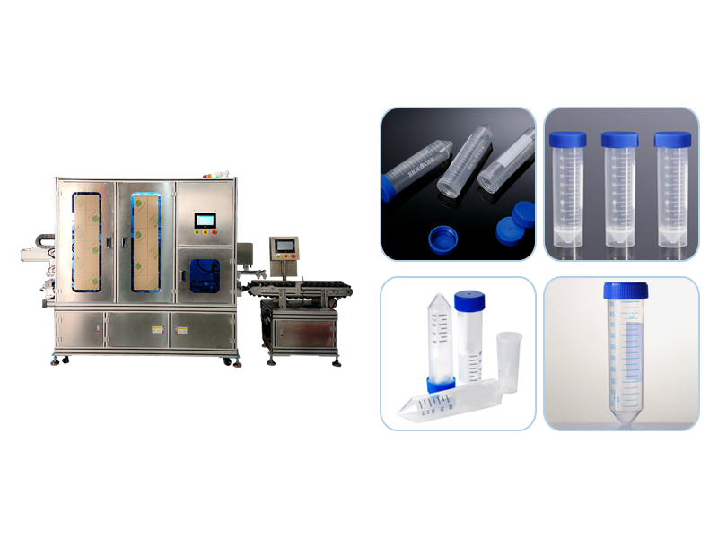 automatic capping machine for centrifuge tubes, with a production capacity of 2,500 per hour