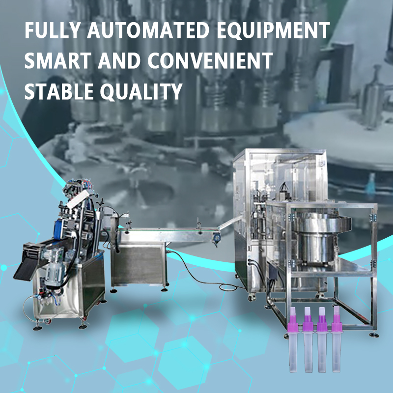 Automatic Filling and Capping Production Line for Antigen Reagents | Fully Automatic Quantitative Filling and Capping Equipment for IVD Diagnostic Reagents