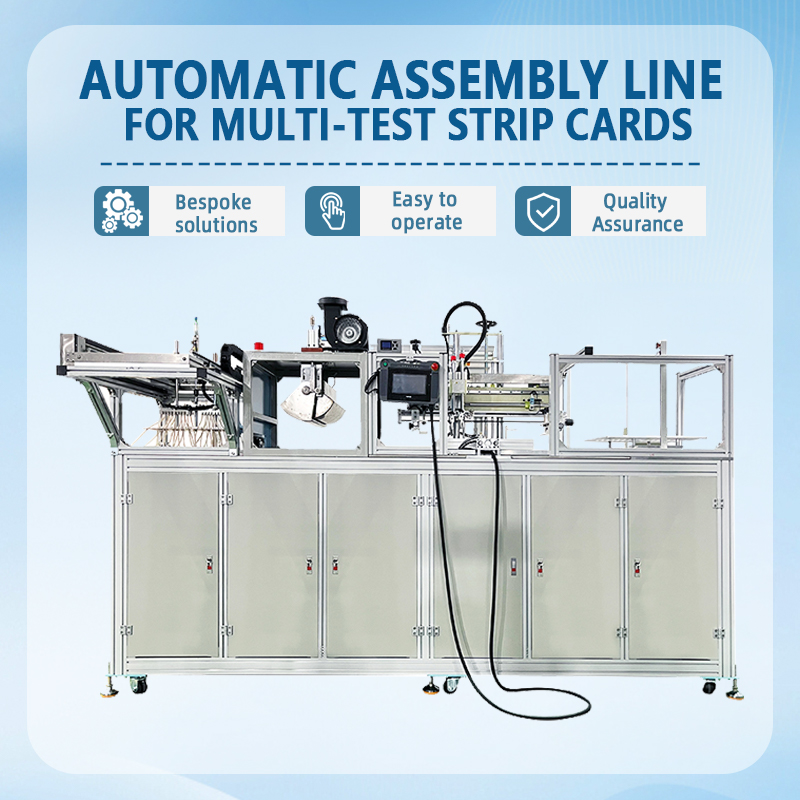 Automated Assembly Line for Multi-Reagent Strip Test Cards |