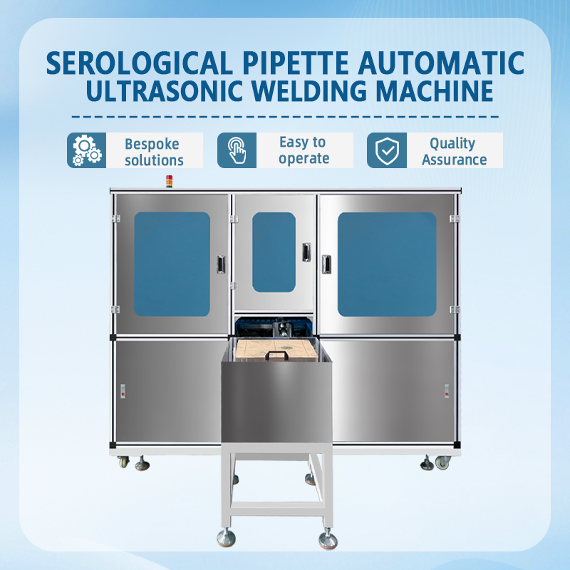 Automatic Ultrasonic Welding Machine for Pipettes | Fully Automatic Ultrasonic Welding Equipment for Pipettes | Automatic Welding Equipment for Laboratory Consumables