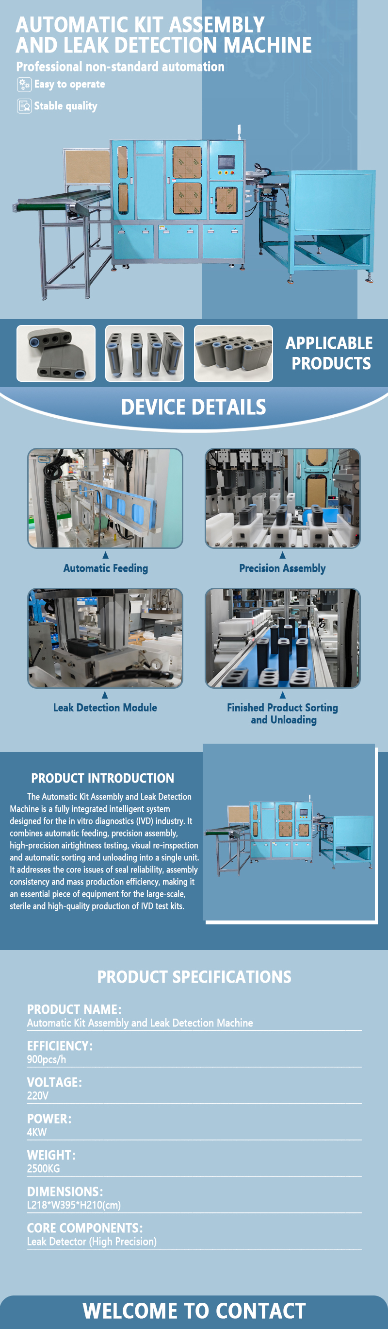 Automated Assembly and Leak Testing Machine for Reagent Kits | Fully Automated IVD Reagent Kit Assembly and Airtightness Testing Equipment Automated Assembly and Leak Testing Machine for Reagent Kits | Fully Automated IVD Reagent Kit Assembly and Airtightness Testing Equipment