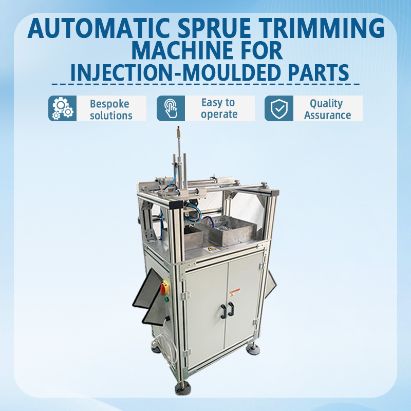 Automatic Sprue-Cutting Machine for Injection-Molded Parts | Fully Automatic Plastic Part Gate Removal and Trimming Equipment | Customization Available