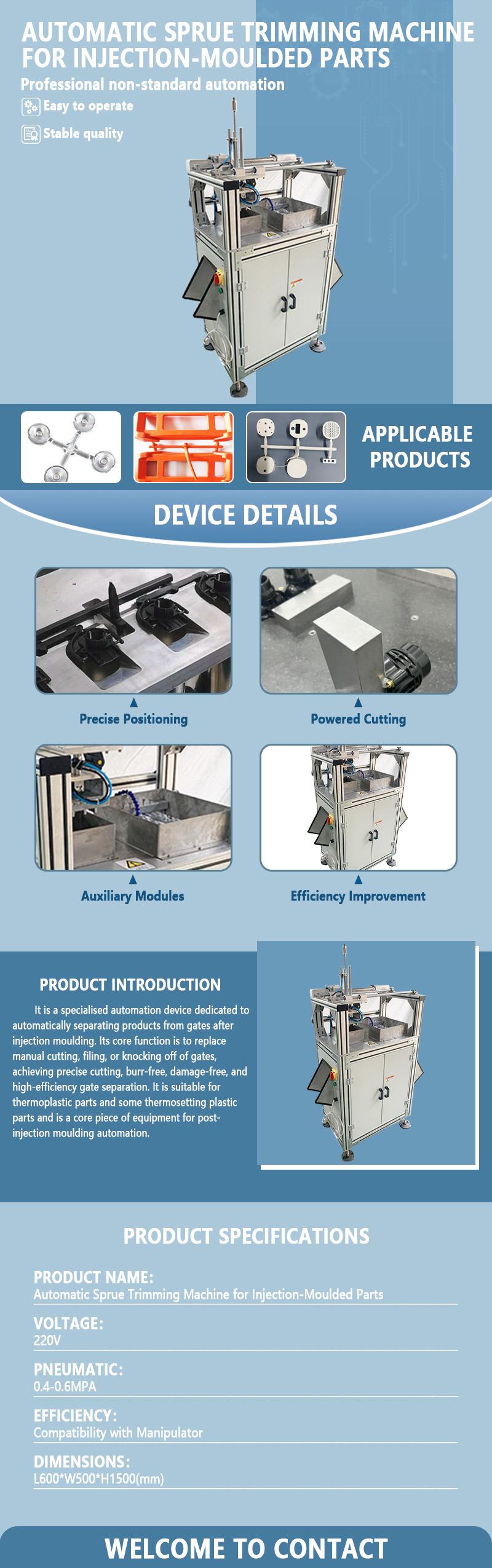 Automatic Sprue-Cutting Machine for Injection-Molded Parts | Fully Automatic Plastic Part Gate Removal and Trimming Equipment | Customization Available Automatic Sprue-Cutting Machine for Injection-Molded Parts | Fully Automatic Plastic Part Gate Removal and Trimming Equipment | Customization Available