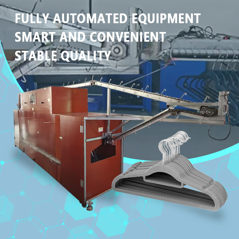 Automatic Hanger Flocking Production Line | Fully Automatic Hanger Flocking Equipment | Customization Available