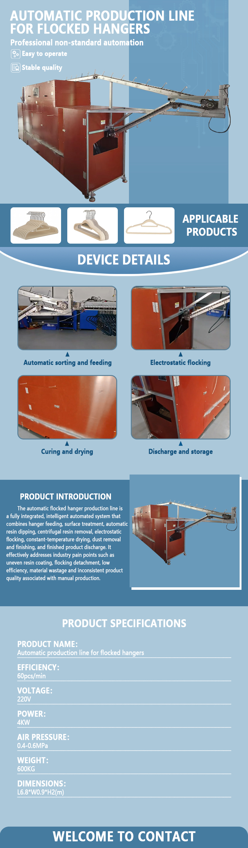Automatic Hanger Flocking Production Line | Fully Automatic Hanger Flocking Equipment | Customization Available